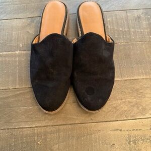 Black Suede Women's Slip-On Shoes